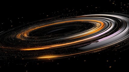 Obraz premium Exploring galactic rings celestial phenomena in space digital art cosmic environment vast viewpoint