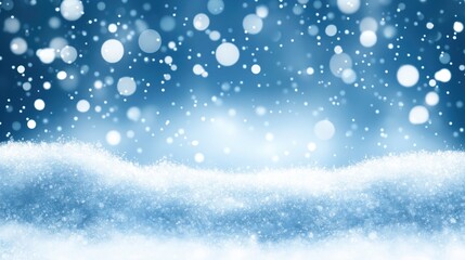 Naklejka premium Winter wonderland scene with falling snowflakes outdoor digital art calm atmosphere close-up serenity