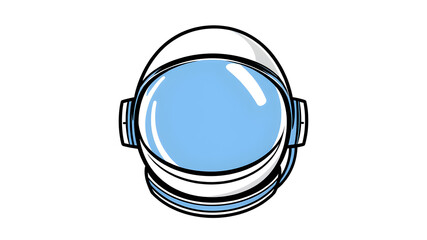 Astronaut helmet cartoon icon illustration on white background. Generative AI