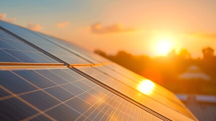 Obraz premium Green Living: Solar-Powered Home and Electric Car Charging with Bright Sky Background