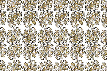 all over vintage floral seamless pattern with traditional botanical ikat motifs for fabric wallpaper and fashion textile repeat flower blossom design
