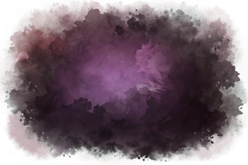 Abstract watercolor background, dark purple hues, soft texture, artistic design, suitable for creative projects.
