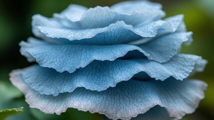 Obraz premium Delicate blue flower layers nature garden close-up photography soft focus macro view floral beauty