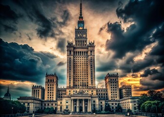 Obraz premium Palace of Culture and Science Warsaw, Poland - Urban Exploration Photography