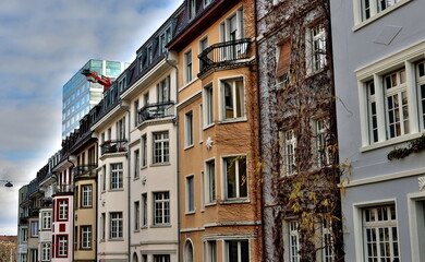 Altbaufassaden in Grossbasel