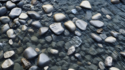 Fototapeta premium Digital gray stone creek abstract graphics poster background