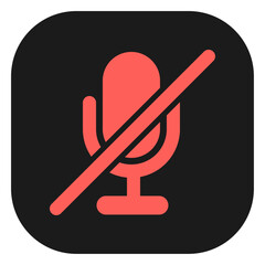 Mic icon. modern microphone icons, featuring both muted and active states. Perfect for apps, websites, and presentations. Vector Illustration concept	
