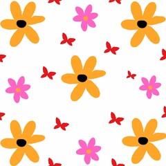 seamless background with flowers