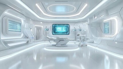 Futuristic Modern Operating Room Interior