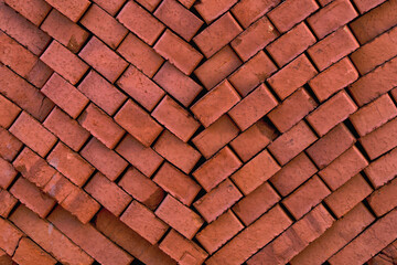 New red bricks on a pallet.
