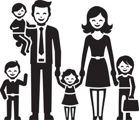 Happy Family Illustration Vector Image Representing Love and Togetherness