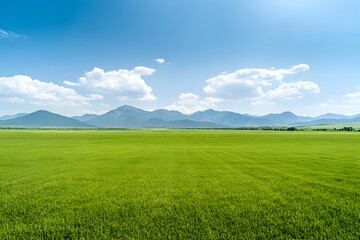 Fototapeta premium Green Field Landscape Photo