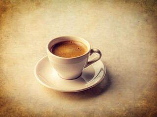 Obraz premium A retro coffee cup image, isolated on white. Ideal for coffee break mockups and vintage designs.