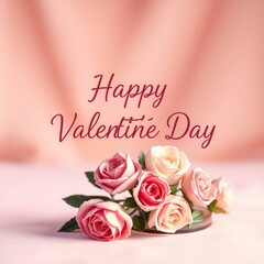bouquet of roses with card