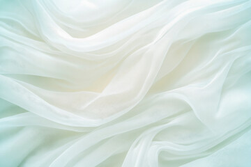 Obraz premium Elegant white fabric waves for interior design and fashion projects