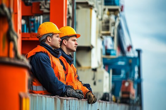 Close up of longshoremen s strike disrupting operations at a major port in photography shot