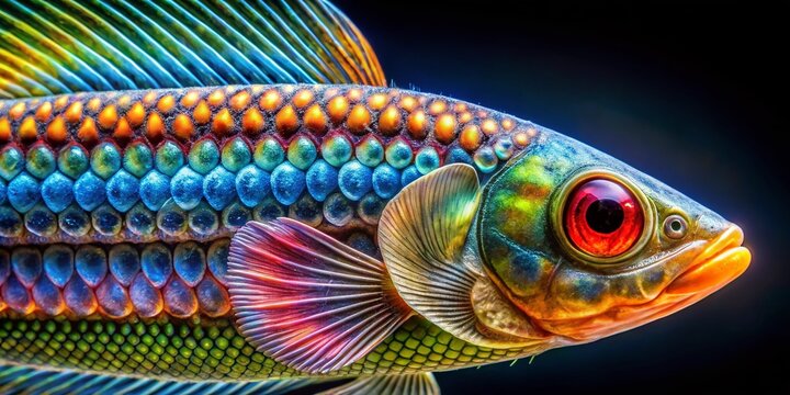 Panoramic Microscopic View of Gyrodactylus Flukes Infesting Fish Skin