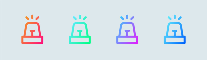 Urgency line icon in gradient colors. Alert signs vector illustration.