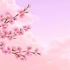 Obraz premium Pink Blossom Illustration Background
