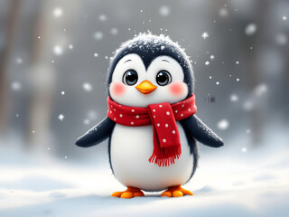 Comical Cartoon Penguin