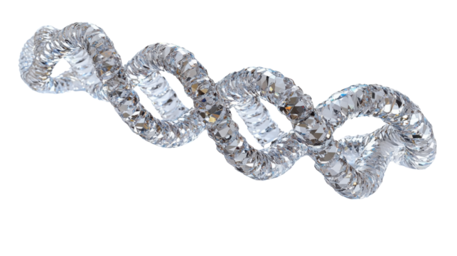 DNA isolated on white background