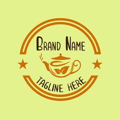 Creative tea logo icon design. Tea Cafe Logo Vector 