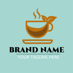 Creative tea logo icon design. Tea Cafe Logo Vector 
