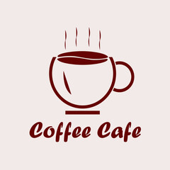 Coffee shop logo vector illustration. Coffee icon symbol.  A logo for coffee with a coffee cup on it