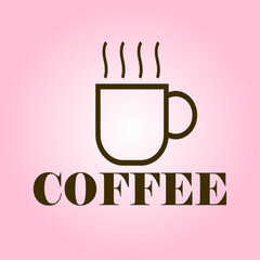Coffee shop logo vector illustration. Coffee icon symbol.  A logo for coffee with a coffee cup on it