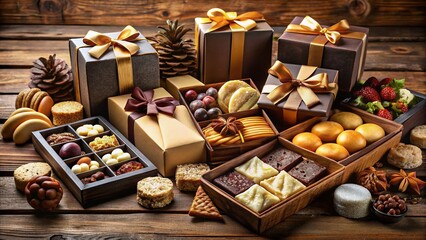 Gourmet Gift Box Collection: Beautifully Packaged Food Assortment for Special Occasions