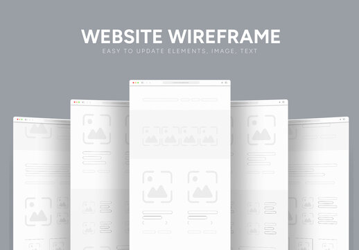 Website Wireframe Design Layout