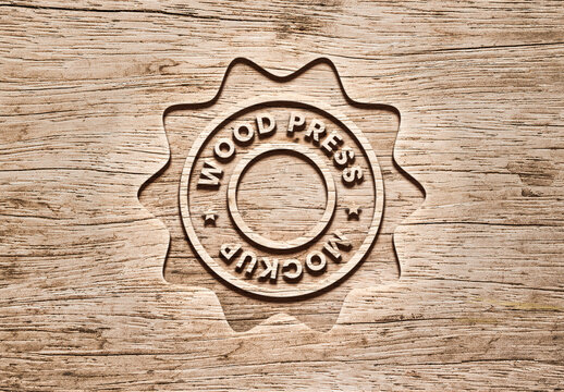 Wood Press Logo Mockup