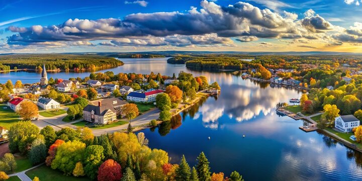 Panoramic View of Harrisville, Michigan's Scenic Landscape