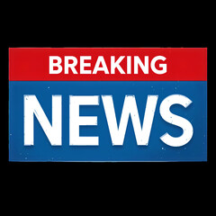 Fototapeta premium Breaking News, with Red and Navy Blue Geometric Shapes for Clear, Professional Communication.