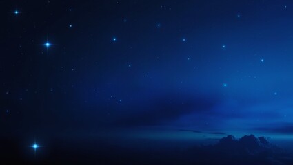 Fototapeta premium Blue ripples of light weave through dark, dusty patches in the interstellar clouds, painting a vast and empty scene of outer space.