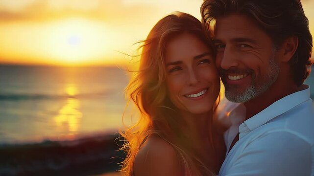 Couple, love and sunshine with happiness, adventure and romance. A man hoding a woman with vacation, getaway trip or summer with honeymoon or retreat.