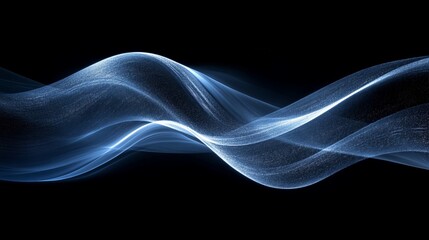 Holographic waves illuminating the darkness with ethereal movement and light