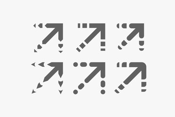 Arrow move square set collection