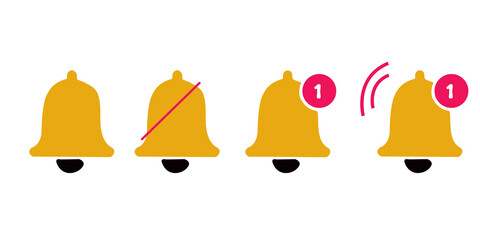 Notification bell icon png vector art