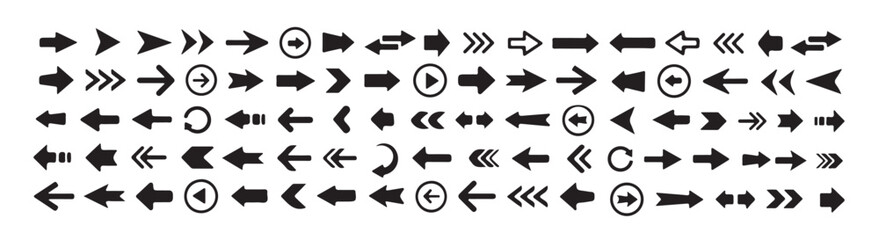 Arrow icon. Mega set of vector arrows.Arrow icon set. Arrow. Cursor. Collection different arrows sign.Vector Illustration eps 10