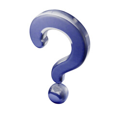 Naklejka premium 3D question mark symbol isolated 
