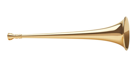 Obraz premium A simple golden party horn used during new year's celebrations.