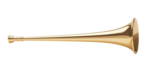 A simple golden party horn used during new year's celebrations.