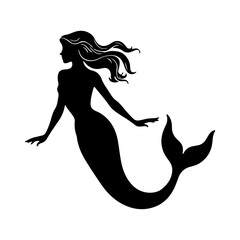 Mermaid Silhouette Art for Decor