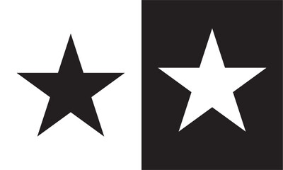Star icon with  black and white color