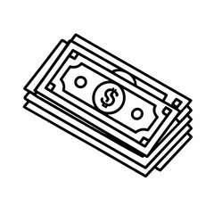 Bundles of cash in a pile, featuring stacks of hundred-dollar bills on a clear background.