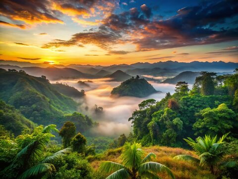Philippine Revolution Dawn: Lush Landscape, Hidden Meeting Place