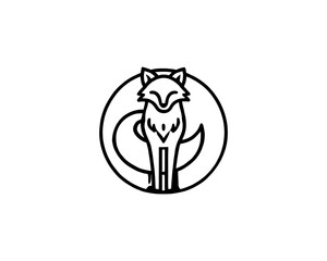 Fox logo design icon symbol vector illustration