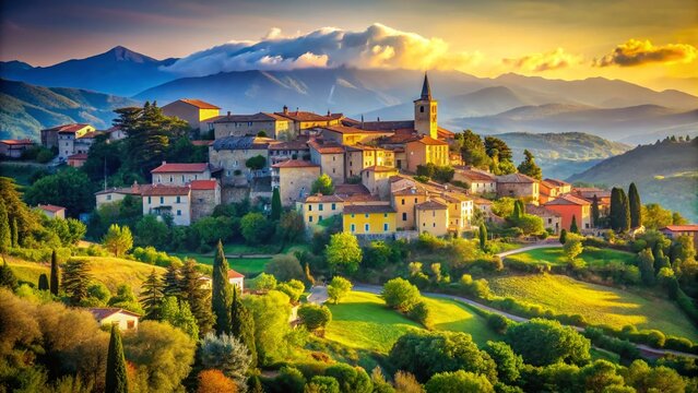 Picturesque Cabris Village in Midi-Pyrenees, France - Scenic Landscape with Copy Space