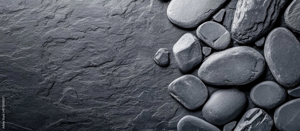 Poster abstract dark gray pebble texture background suitable for text overlay minimalist design elements co